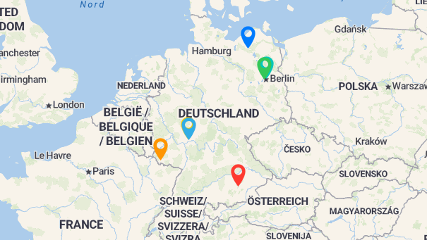 Map of company locations