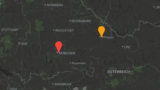 Map of company locations