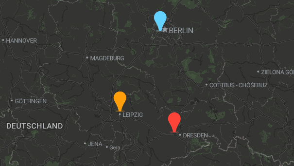 Map of company locations