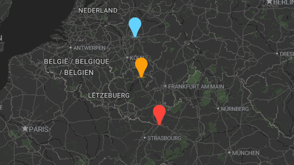 Map of company locations