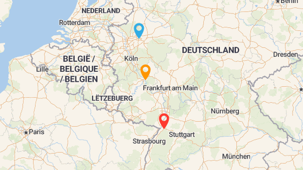 Map of company locations