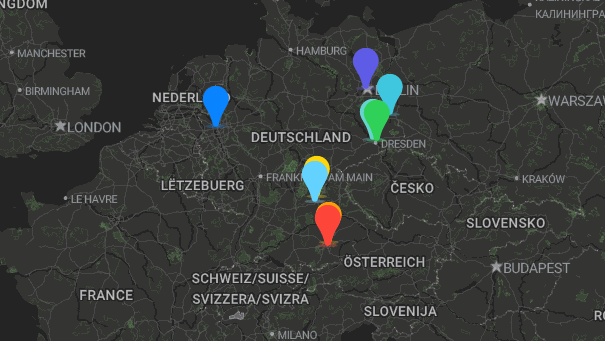 Map of company locations