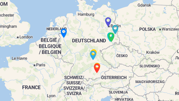 Map of company locations