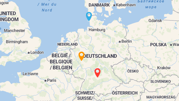 Map of company locations