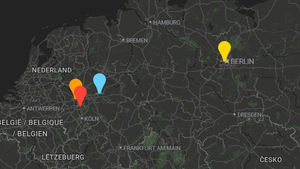 Map of company locations