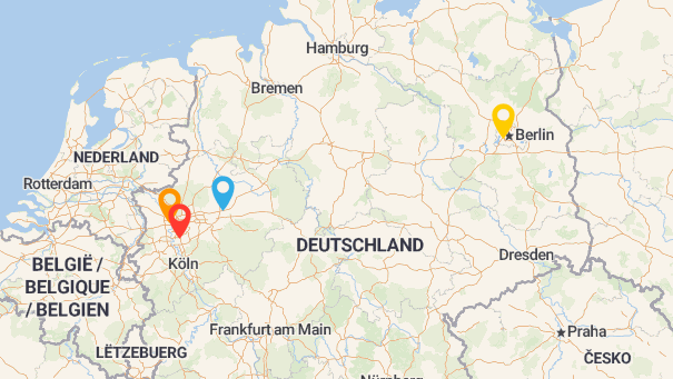 Map of company locations