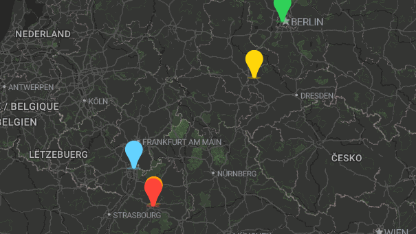 Map of company locations