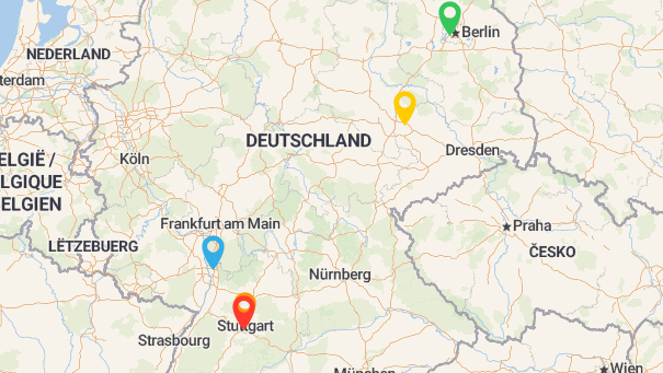 Map of company locations