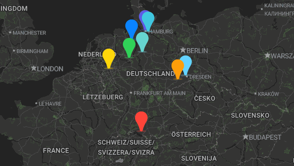 Map of company locations