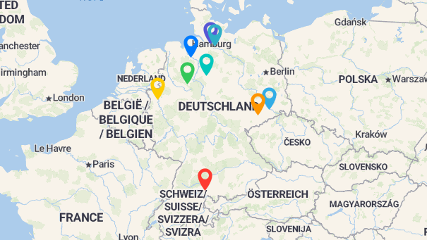 Map of company locations