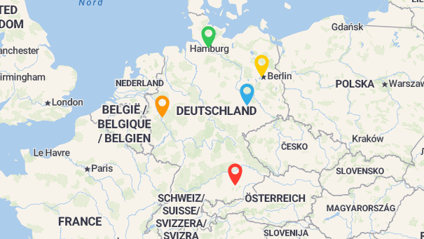 Map of company locations