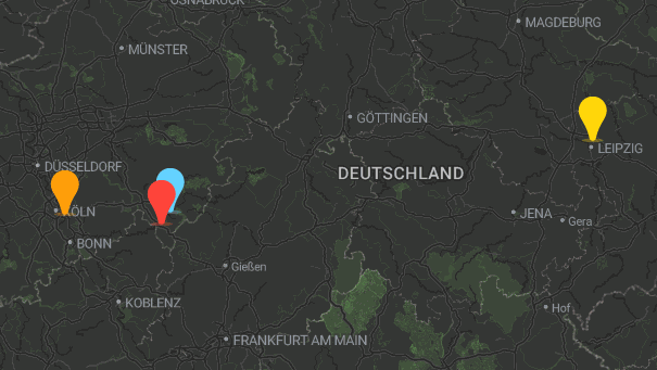 Map of company locations