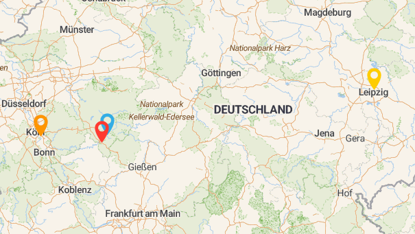 Map of company locations