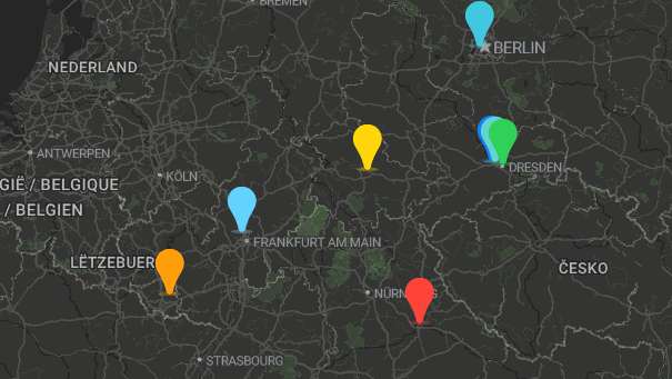 Map of company locations