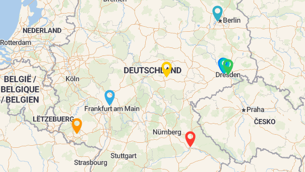 Map of company locations