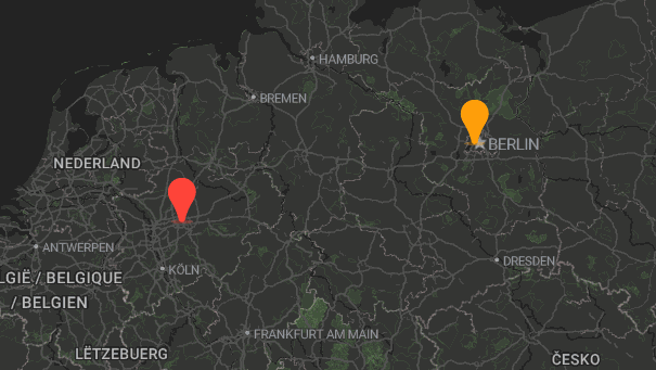 Map of company locations