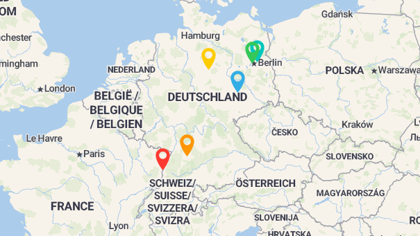 Map of company locations