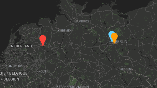 Map of company locations