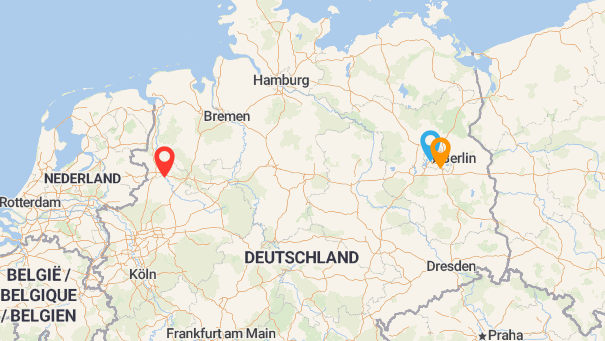 Map of company locations