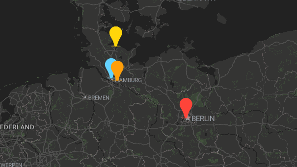 Map of company locations