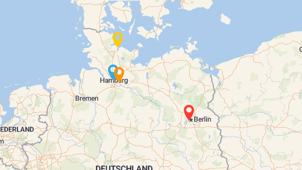 Map of company locations