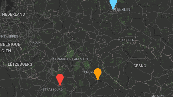 Map of company locations