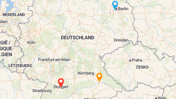 Map of company locations
