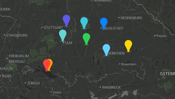 Map of company locations