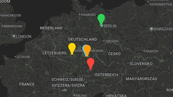 Map of company locations