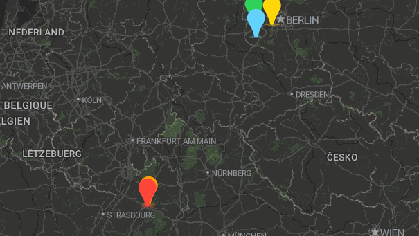Map of company locations