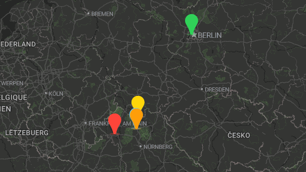 Map of company locations