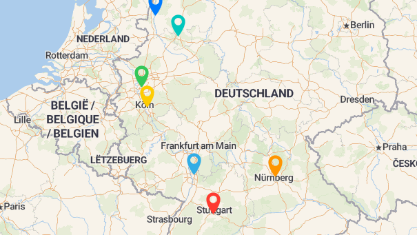 Map of company locations