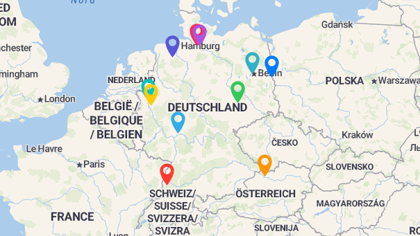 Map of company locations