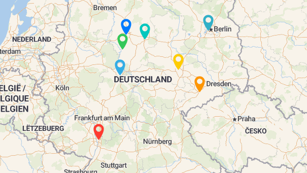 Map of company locations
