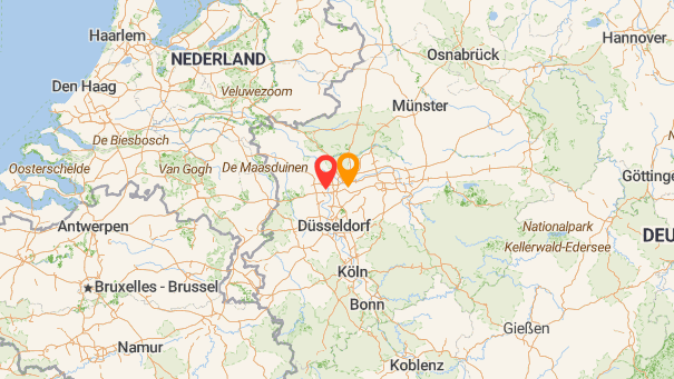 Map of company locations
