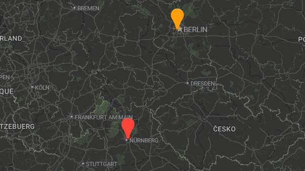 Map of company locations