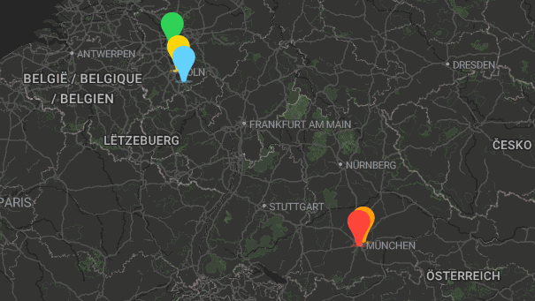 Map of company locations