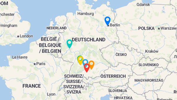 Map of company locations