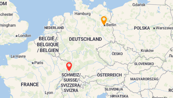 Map of company locations