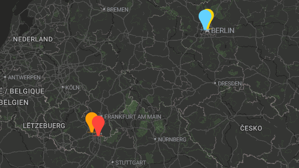 Map of company locations