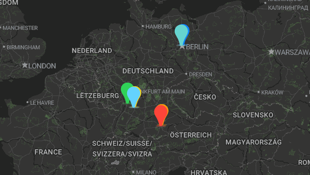 Map of company locations