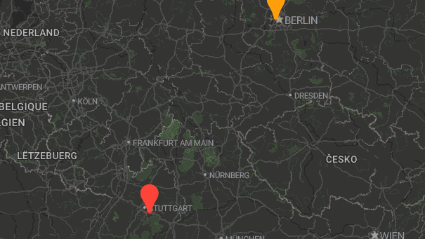 Map of company locations