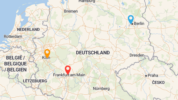 Map of company locations