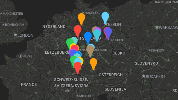 Map of company locations