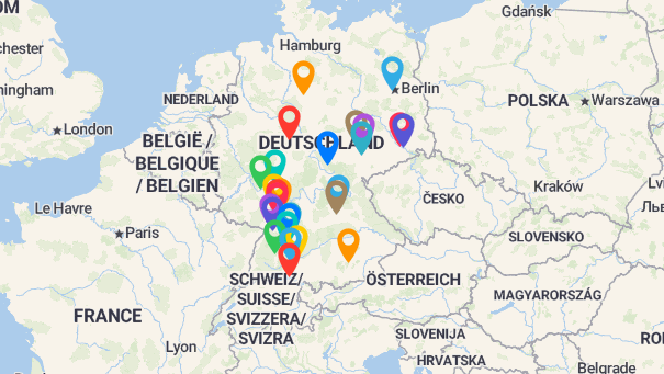 Map of company locations