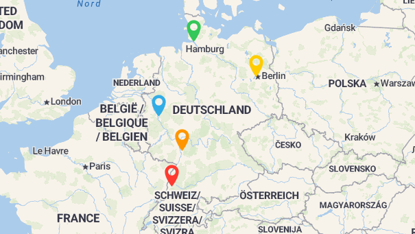 Map of company locations