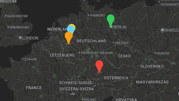 Map of company locations