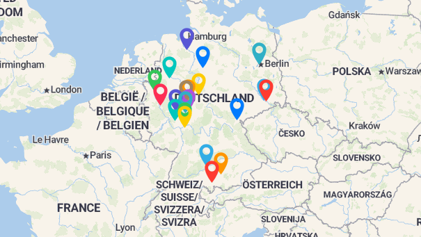 Map of company locations