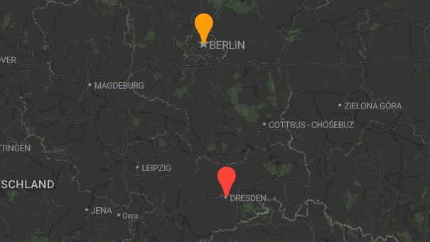 Map of company locations
