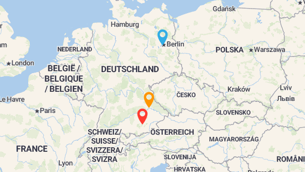Map of company locations